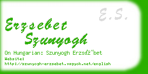 erzsebet szunyogh business card